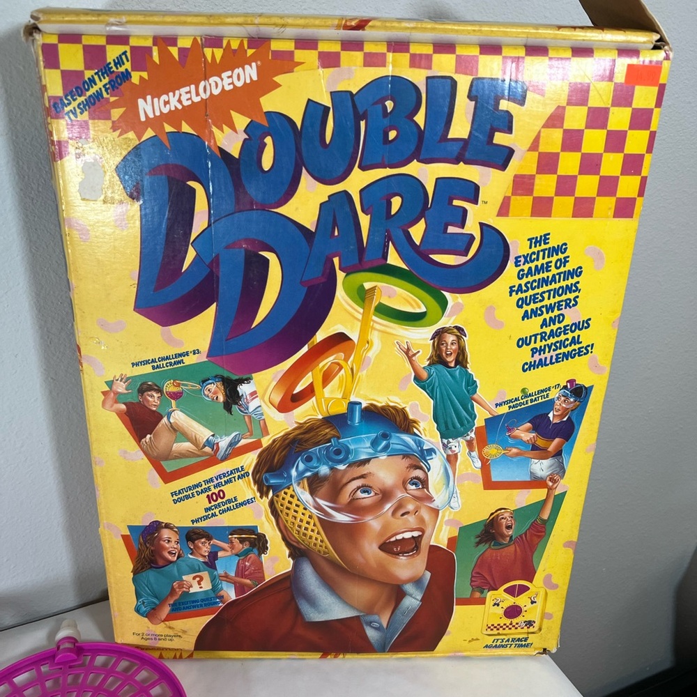 Vintage Nickelodeon Double‎ Dare Game missing timer and challenge cards